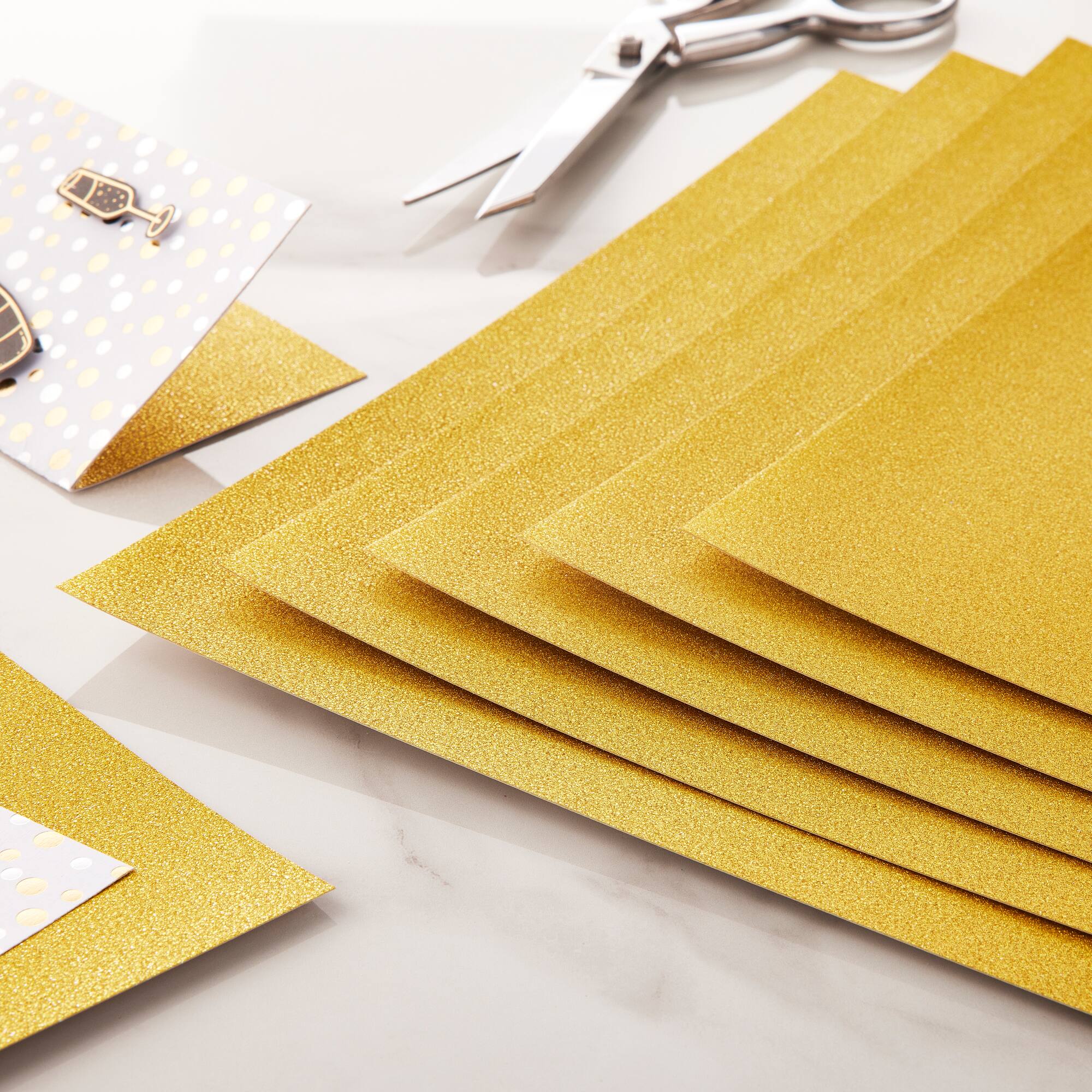 Gold Glitter Shimmer Paper by Recollections®, 12" x 12"